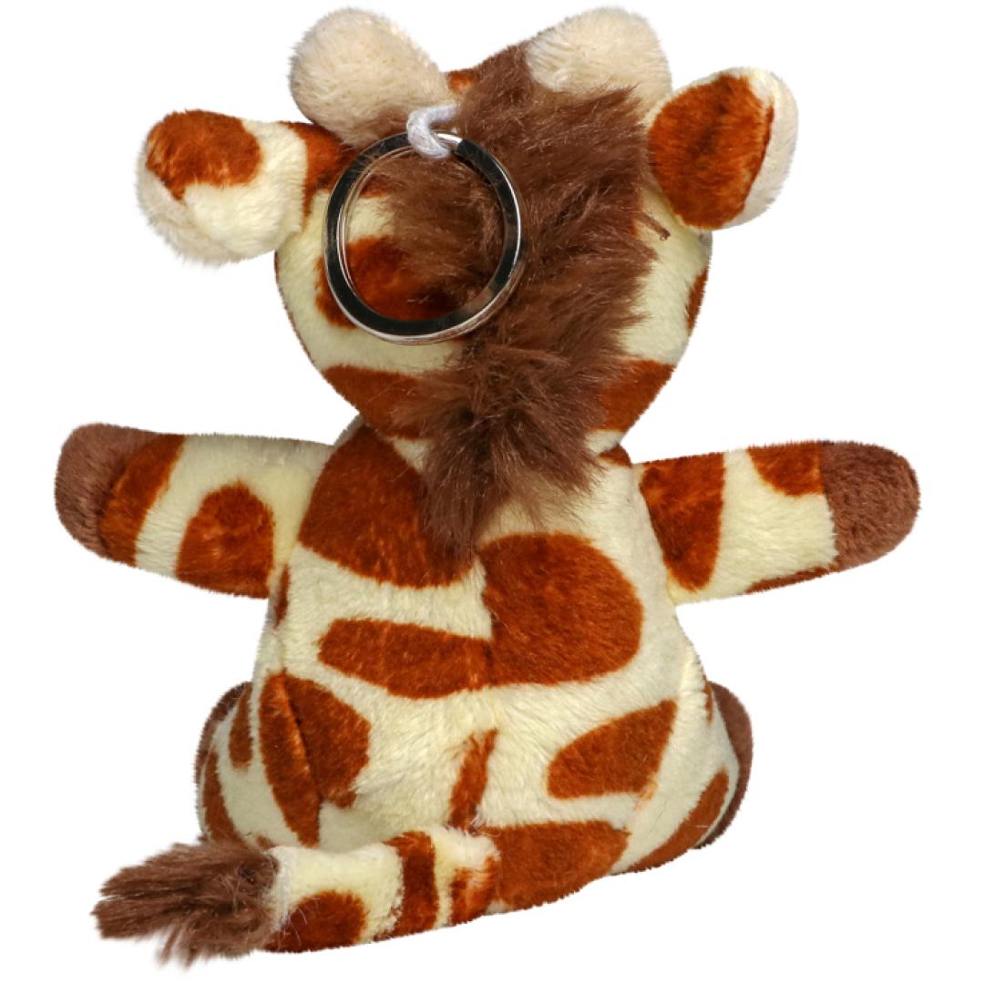 M160668 Yellow/brown - Plush giraffe with keychain - mbw